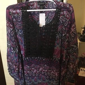 Beautiful sheer Lane Bryant 22/24 Blouse